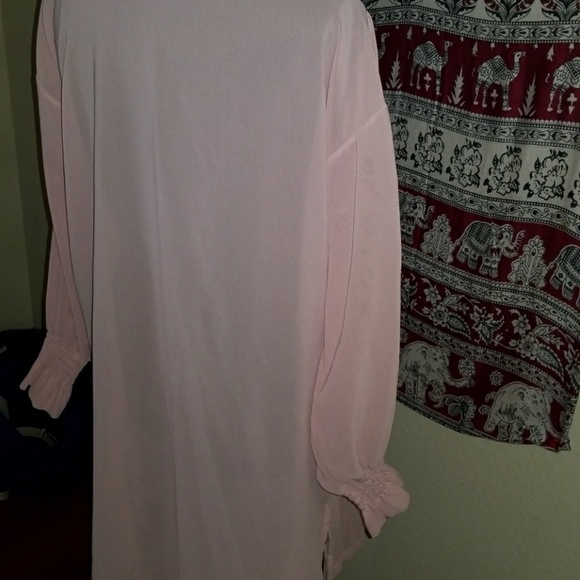 Pink Cardigan with flowers on the arms - Picture 4 of 5